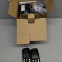 Panasonic Cordless Phone with Answering Machine, Advanced Call Block, Bilingual Caller ID and High-Contrast Display, Expandable System with 2 Handset Cordless Telephones - KX-TGD832M (Metallic Black)