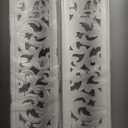 Deco 79 Wood Floral Home Wall Decor Intricately Carved Scroll Wall Sculpture, Set of 2 Wall Art 12"W, 50"H, White