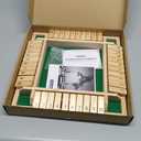 AMEROUS 12 Inches Shut The Box Family Game (1-4 Players), 4 Sided Large Wooden Number Dice Board Game with 12 Dices and Shut The Box Rules for Kids, Adults