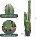 Artificial Cactus 37 Inch Faux Cacti Fake Cactus Saguaro Potted Plants for Indoor Outdoor Home Offices Store Decoration
