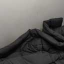 Lotus Home Down Alternative Blanket With Microfiber Cover and Water and Stain Resistance, Twin, Black (Twin, Black)