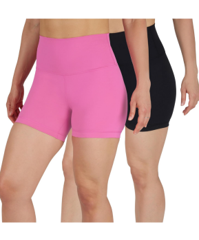 Yogalicious Womens 5”, 7” High Waisted Biker Shorts Squat Proof Workout Yoga Short 2 Pack
Large