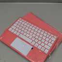 Harvopu Compatible for iPad 11th 10th Generation Case with Keyboard, Folio Cover with Pencil Holder, Multi-Touch Trackpad, 7 Color Backlit, Detachable Keyboard for iPad (A16) 11th/10th Gen (Pink) | with Pencil Holder, Multi-Touch Trackpad, 7 Color Backlit, Detachable Keyboard, for iPad, (A16)