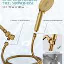 SR SUN RISE Filtered Shower Head with Handheld High Pressure 9 Spray Mode Showerhead Detachable Shower Head Water Softener Filters Beads for Hard Water Remove Chlorine 4 Filters Brushed Gold