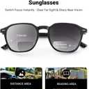 LADEESSE 1.25 Bifocal Reading Sunglasses for Women, Stylish Reading Glasses, Lightweight Square Readers for Men & Women, Durable Reading Sunglasses for Outdoor Fishing UV400 Protection