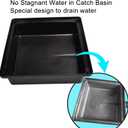 Prestantious Low Profile Catch Basin Drain Kit Downspout Extender, 12"x12" Catch Basin Gutter Downspout Extensions with 2" ID Flexible Pipe, Pipe Stretched Length 16.4ft, Rainwater Drainage System
