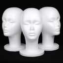 Leeven 1 Pack Foam Wig Head Stand for wigs Female Styrofoam Mannequin Head Wig Display for Style, Model, Display Hair, Hats, Hairpieces, Mask , Salon and Travel