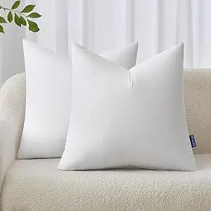 MIULEE 18x18 Inch Throw Pillow Insert Set of 2,Premium Pillow Stuffer Sham Square for Decorative Cushion Bed Couch Sofa