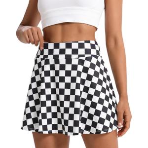 Women's Tennis Skirt Pleated Athletic Skirt with Shorts Pocket High Waisted Golf Skort for Workout Pickleball (L)