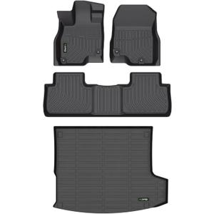 All Weather Floor Mats & Cargo Liner for Acura RDX 2019-2024 2025 All Weather Protection TPE Anti-Slip Automotive Full Set RDX Floor Liners Custom Accessories - Black