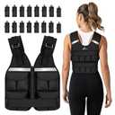 Sportneer Weighted Vest for Men Women: 2lb - 30lbs Adjustable Weighted Vest Men with Reflective Stripe Weight Vest Running Vest for Women Gym Home Workout Fitness Exercise Strength Training Black