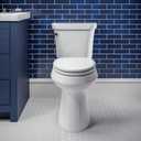 Mayfair Ashton Easy to Clean Single Hinge Toilet Seat, Modern Slow Close Wood Toilet Seat, Made in USA, Round, White