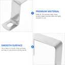 Totority 4Pcs Square Tube Clamps 2X2 Inch Stainless Steel U-Shaped Brackets for Secure Mounting on Square Tubing Heavy-Duty Pipe Clamp Supports for Home and Garden Use