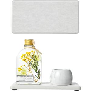2PCS 7"x3.5" Water Absorbing Bathroom Sink Vanity Trays, Diatomite Stone Quick Drying Mat for Kitchen Counter, Dish Rack Dispenser Sponge Holder Caddy Organizer, Beige, 7"x3.5" (2 Pack - Greige)