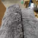 LOCHAS Bathroom Rug 36x24 Inch, Soft Thick Absorbent Microfiber Bath Rugs for Bathroom, Machine Washable, Shaggy Plush Non Slip Bath Mat for Tub, Shower Floor, Quick Dry Mats, Grey