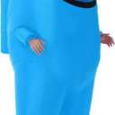 Servllcell Inflatable Costume for Adult,Halloween Costumes Funny Blow Up Space Suit Costumes,Cosplay Party Game Fans (Yhy-blue), 63 - 74 inches