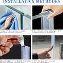 Door Seal, Akamino Frameless Shower Door Bottom Seal - 98.5 Inch Glass Shower Door Sweep Fit for 10mm (3/8" Glass Door - Stop Shower Leaks and Create a Water Barrier,U Type