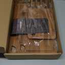 Astercook Deep-Carbonized Bamboo Cutting Boards for Kitchen with Wood Storage Stand, Reversible Charcuterie & Chopping Boards with Juice Grooves and Easy-Grip Handles, Knife-Friendly, Kitchen Gift