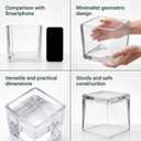4 Pack Square Glass Vase 6" x 6" x 6", Clear Flower Vase for Centerpieces,Plant Terrarium, Floating Candle Holder for Wedding Centerpieces, Office Decorations, Home Dcor, Parties and Events