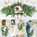 DearHouse 26inch Italian Ruscus Greenery Stems,Artificial Green Leaf Garland Vines Hanging Spray for DIY Wedding Arch Bouquet Filler Table Centerpieces Home Decor (16, Matte Green)