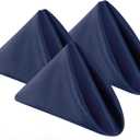 Bailarina Cloth Napkins Set of 120,17x17 inches Dinner Napkins Cloth Washable,Polyester Square Table Cloth Napkin Bulk with Hemmed Edges Ideal for Banquets, Parties and Weddings-Navy Blue