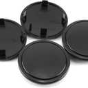 4PCS Wheel Center Caps 69MM 2.72Inch Center Caps for A3, A4, A5, A6, A7, Q3, S5, S6, S7, S8 Wheel Center Hub Caps Cover Black Rim Hub Caps Accessories, Replace 4B0601170A