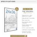 MCS Original Poster Frame 24x36 Black Lightweight Vertical & Horizontal Wall Hanging Large Picture Frame for Posters, Art Prints & Gallery Wall (6-Pack)