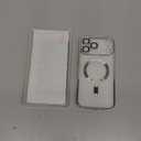 Slim Thin for iPhone 17 Pro Case Clear, Compatible with MagSafe, Built-in Camera Lens Protector, Shockproof Protective Phone Case, Soft Electroplated Magnetic Cover, Silver