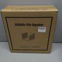 File Organizer Box with Lid,Hanging Filing Folder Organizer for Document Storage with Plastic Slide,Letter-size File Holder Filing Box for Office/Home/Decor/2Pack