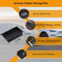 Center Console Organizer Tray 7PCS for Tesla Model Y 2020-2024(Not Fit 2025 New Model Y Juniper) Accessories with Armrest Storage Tray, Hidden Storage Box, Cup Holder Insert, Under Seat Box