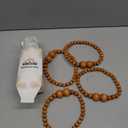 Magnetic Curtain Tiebacks, 4 Pack Curtain Holdbacks for Draperies, Wood Bead Curtain Tiebacks, Curtain Tie Backs for Bedroom Decor, Boho Room Decor, Nursery Decor, Farmhouse Decor, Office Decor (Brown)