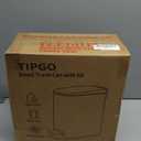 TIPGO Slim Bathroom Trash Can with Lid Soft Close, Step Pedal, 6 Liter / 1.6 Gallon Stainless Steel Trash Bin, Small Garbage Cans for Bedroom, Office, Kitchen (Matte Black)