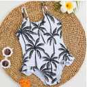 IFFEI Baby Swimsuits One Piece Swimwear Beachwear | Perfect for Family Vacations, Flattering High Waist Fit, Beach Ready Style, Stretch Comfort, Summer Must Have (White), 3-4Y