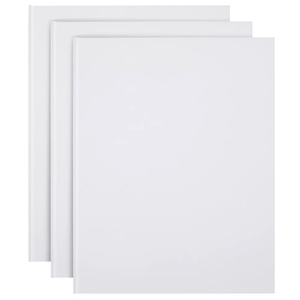 Paper Junkie White Hardcover Blank Books for Kids to Write Stories, 8.5x11 Unlined Journals for Students (36 Pages, 3 Pack)