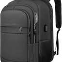Travel Backpack, Large Carry on Backpack, 17 Inch Laptop Bag, Big Sturdy TSA-Friendly with USB Port College School Rucksack Bag, Gifts for Him Men Women, Black