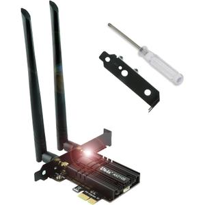 Ubit AX210 WiFi 6E PCIe Wireless WiFi Card Up to 5400Mbps(6GHz/5GHz/2.4GHz),BT5.3,OFDMA,MU-MIMO,Support Win 11/10 64bit Only