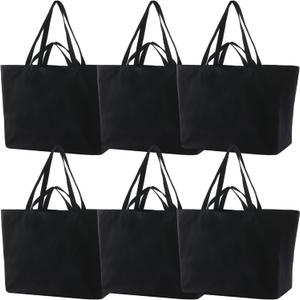 Extra Large Canvas Tote Bag - 27" X 16" X 8" Heavy Duty Reusable Shoulder Bag Personalized Custom Tote for Shopping