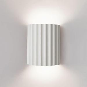 White Resin Modern LED Wall Sconces Wall Lighting Set of 2, Indoor Hardwired Wall Mount Light Fixtures Lamp Up and Down for Living Room Bedroom Hallway Dining Room