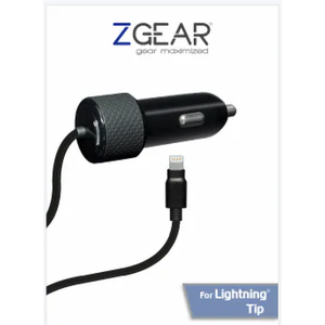 ZGEAR Fast Charge Car Charger For Apple Devices 12W 6 Feet