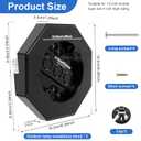 2 Pcs Siding Mounting Block for 4'' Double 1/2'' Lap Siding, Exterior Light Mounting Kit with Built-in Electrical Box, Paintable ABS Plastic, Weatherproof for T111 and Har-die-Plank Siding, Black