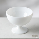 Vintage Milk Glass Pedestal Footed Compote Covered Candy Dish