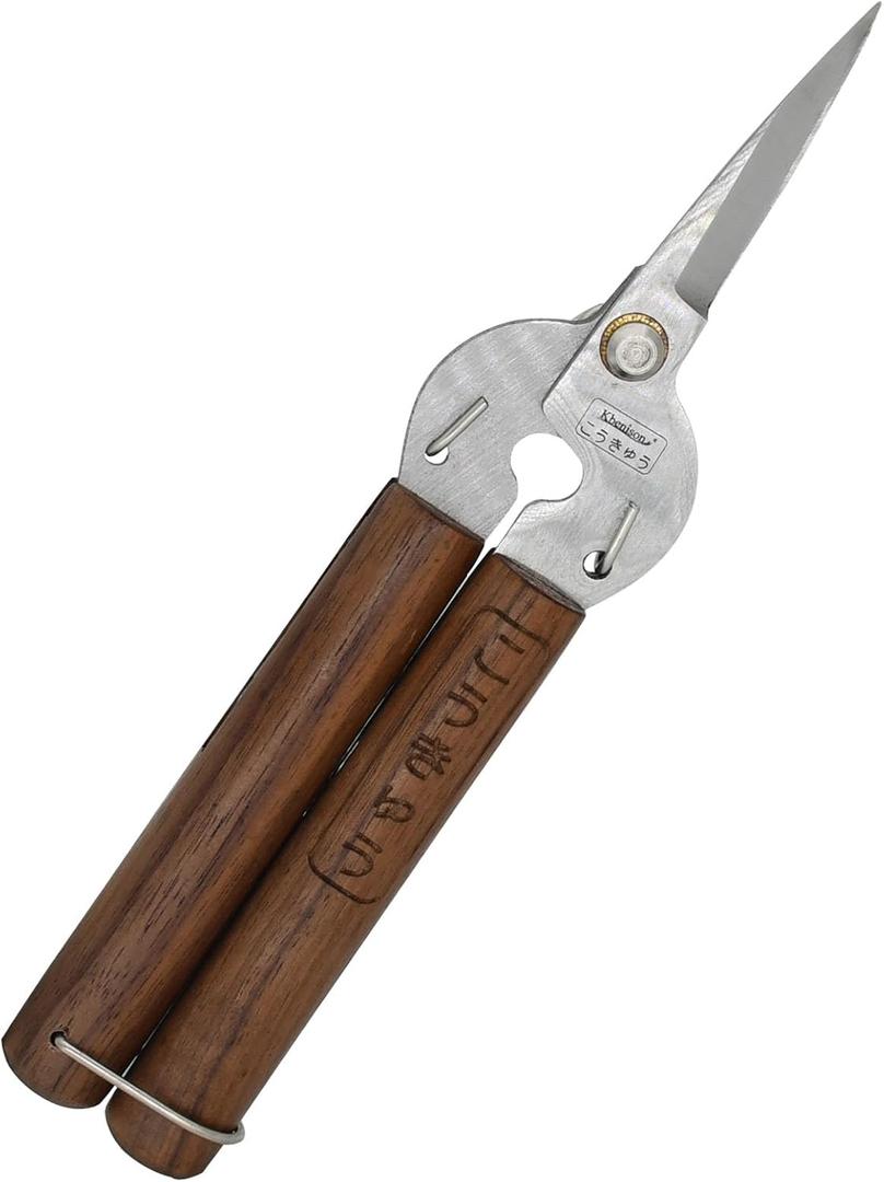 Razor Sharp Pruning Shears for Gardening, Garden Shears Carbon Steel Blade, Precision garden scissors Walnut Wood handle, 6.8 Garden Snips for Trimming Fruits, Vegetables, Flowers, Buds, Bonsai