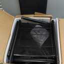 Rolling Clothes Rack with Doule Rod for Hanging, Heavy Duty Metal Garment Rack Load 450 LBS with Lockable Wheel, Free Standng Clothing Rack with 2 Shelves and Side Hooks for Home Commercial, Black