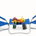 WEJOY 2 Beach Chairs and Table Set Lightweight; Folding Backpack Beach Chair for Outdoor Beach Lawn Camping Picnic Beach Chairs Set Dark Blue