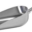 Cast Aluminum Utility Scoop - 58 oz. - Round Bottom, ice scoop For Multi-Purpose Use, With Finger Groove Handle (58 oz.)