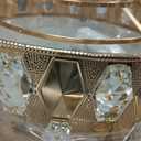 42" Fandelier Ceiling Fan with Light, Chandelier Ceiling Fans with Lights, Retractable Crystal Ceiling Fan for Bedroom Living Room,6 Wind Speed,3 Color Tempeature-9052 Gold