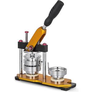 Badge Maker Machine, Manual Badge Making Machine, 44mm DIY Round Pin Badge Making Kit with 100pcs Button Parts