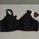 As Fairy Womens Soft Comfortable No Underwire Bras V Neck Seamless Push Up Bralettes Full Coverage Tshirt Brassiere (36D, Black)