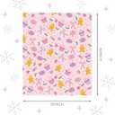 Pink Christmas Decor Blanket Candy Cane Gingerbread Xmas Throw Blankets Winter Ultra Soft Cozy Decorations for Home Sofa Couch and Bed 50x60 Inch Gifts