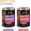 Purina Pro Plan Sensitive Skin and Stomach Wet Dog Food, Salmon and Rice and Lamb and Oat Meal Variety Pack - (Pack of 12) 13 oz. Cans (EXP 01/31/28)